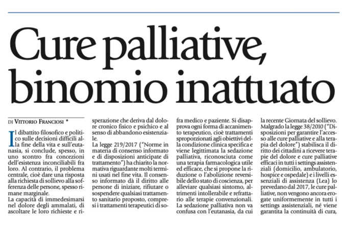 Cure palliative, binomio inattuato – Vita Nuova Giugno 2022