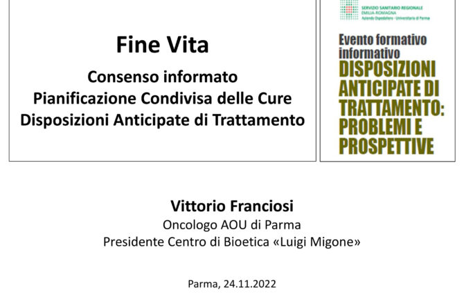 Disposizioni anticipate di trattamento: problemi e prospettive